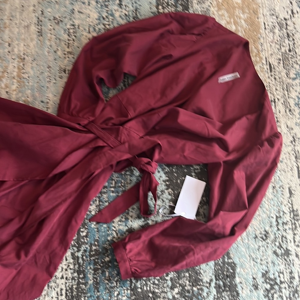 NWOT Emma Knudsen Reece Long Sleeve Wrap Dress Size Small - Picture 5 of 7